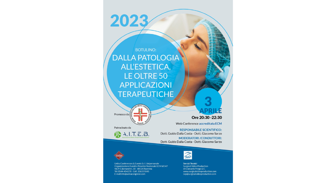 Clicca per accedere all'articolo Web Conference - Botulino: dalla patologia all'estetica, le oltre 50 applicazioni terapeutiche