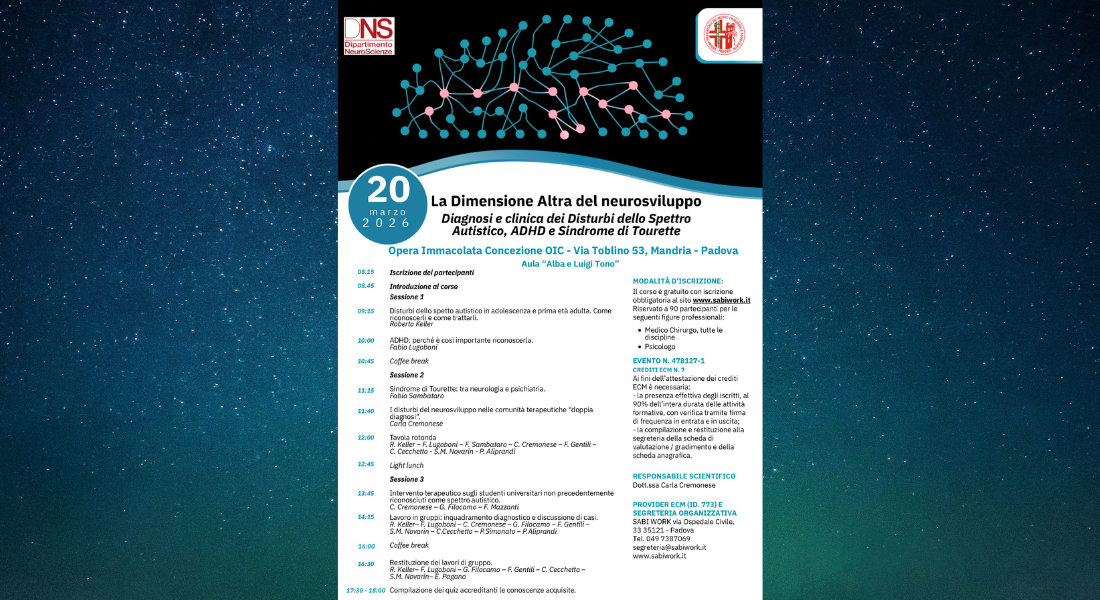 Clicca per accedere all'articolo La Dimensione Altra del neurosviluppo Diagnosi e clinica dei Disturbi dello Spettro Autistico, ADHD e Sindrome di Tourette