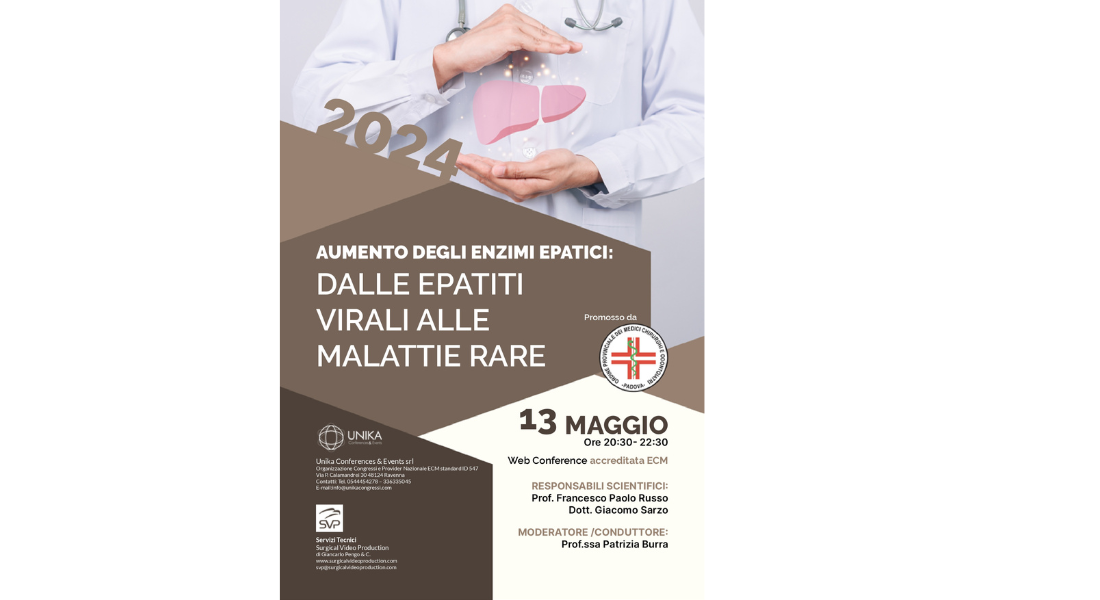 Clicca per accedere all'articolo Web conference: Aumento degli enzimi epatici: dalle epatiti virali alle malattie rare